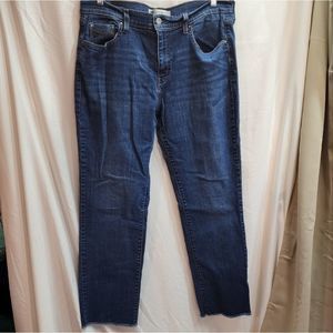 Levi's 505 Raw Hem Straight Leg Jeans, Size 14